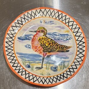 Nathalie Lete for Anthropologie Colorful Bird Dinner Plate